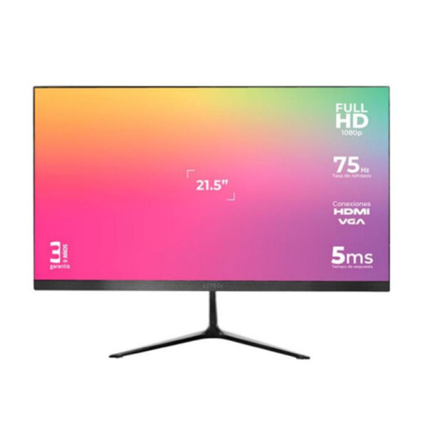 Acteck AC-933858 monitor de computadora 54.6 cm (21.5") 1920 x 1080 Pixeles Full HD Negro