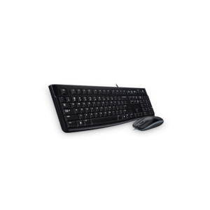 Kit teclado y mouse Logitech MK120 alambrico USB negro